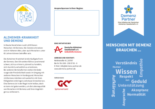 Flyer der Initiative Demenz Partner